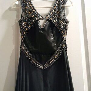 Black & Gold beaded dress